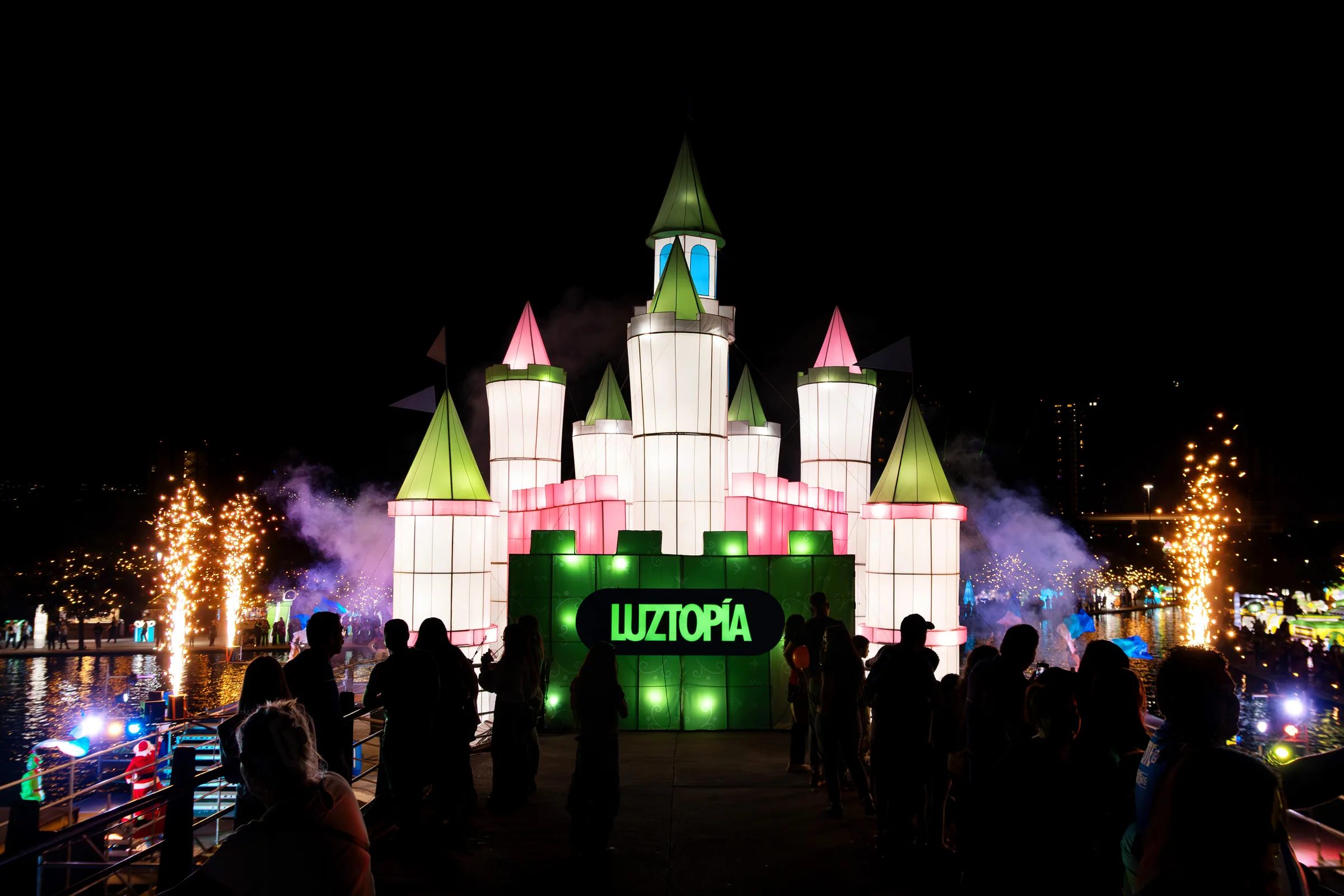 Castillo con luces